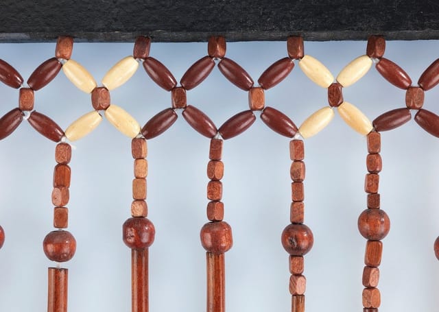 Türvorhang aus Holzperlen Wenko