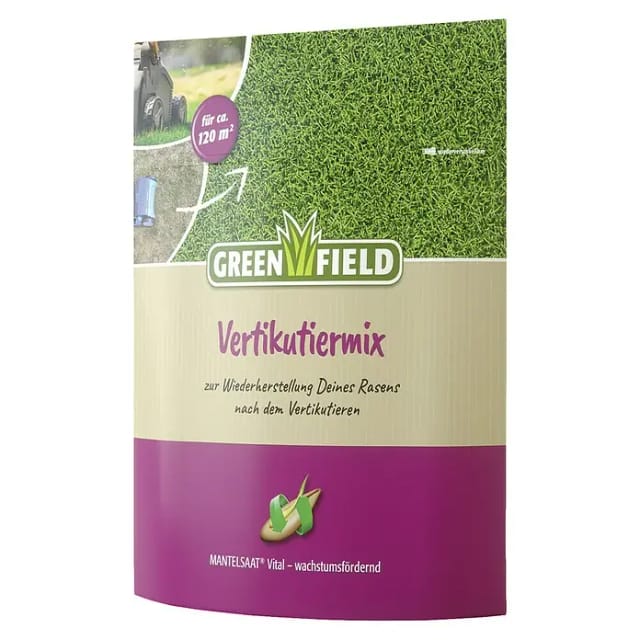 Greenfield - Vertikutiermix Mantelsaat Vital 2,5 kg Rasensamen Vertikutierhilfe