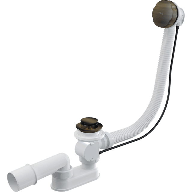 Alcaplast - Alcadrain Ablaufgarnituren - Badewannenab- und -überlaufgarnitur, Länge 570 mm, Bronze antik A55ANTIC