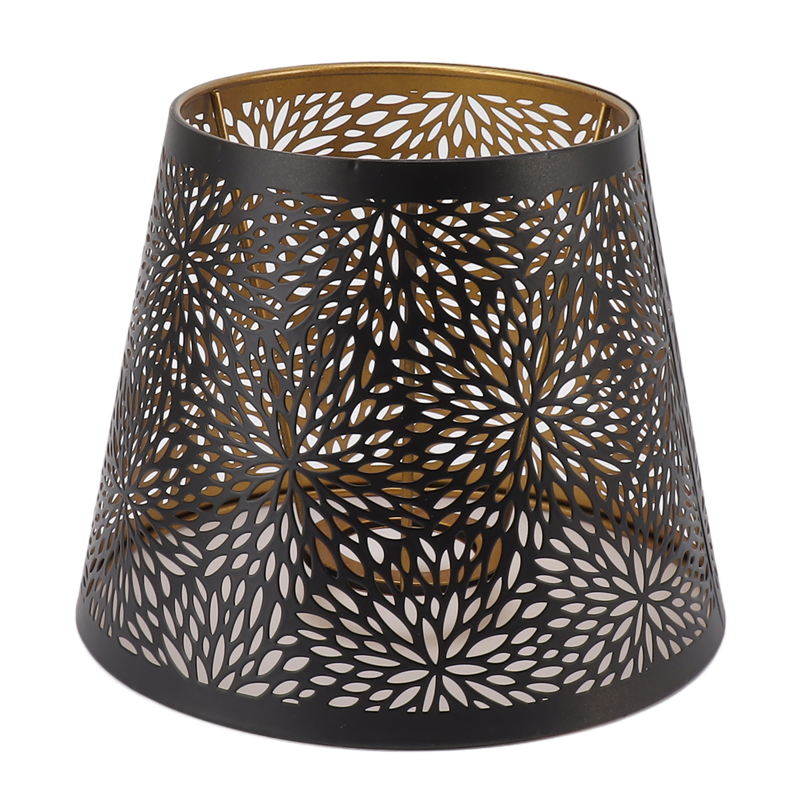 [french Days]sunxury Abat-jour En Métal,e26 E27 Style Arbre Forestier Ajouré En Fer Décoratif,avec Motif Doré Intérieur,pour Lampe De Plafond Murale De Table,noir