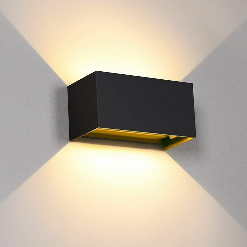 [french Days]24w Applique Murale Interieur Exterieur 3000k Blanc Chaud Avec Angle De Faisceau Réglable Lampe Murale Etanche Ip65 Appliques Murales Led Noire Pour Salon Chambre
