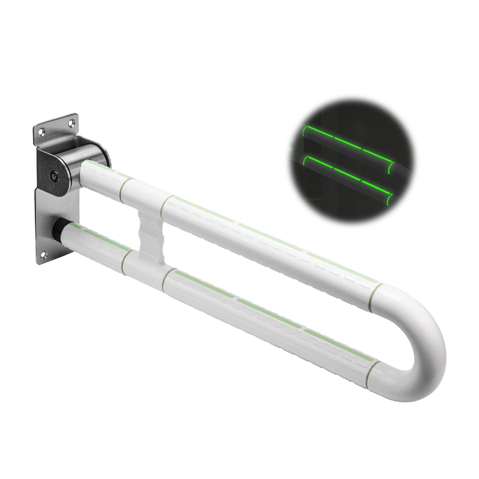 [french Days]barre D'Appui Pliable Pour Toilettes,avec Poignée Antidérapante,barre De Sécurité,supporte Jusqu'à 250kg,d'appui De Salle De Bain En Acier Inoxydable Pour Handicapé,âgé,enceint