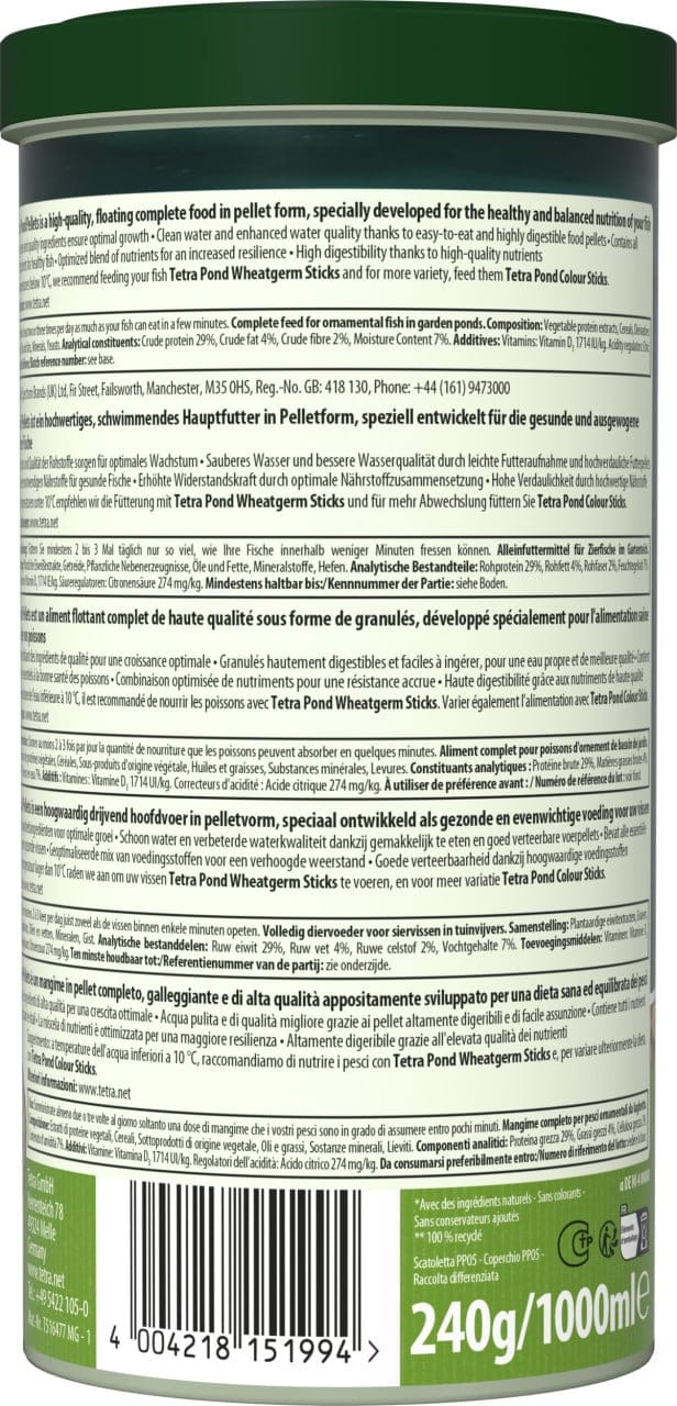 Tetra Pond Pellets 1 L Fischfutter
