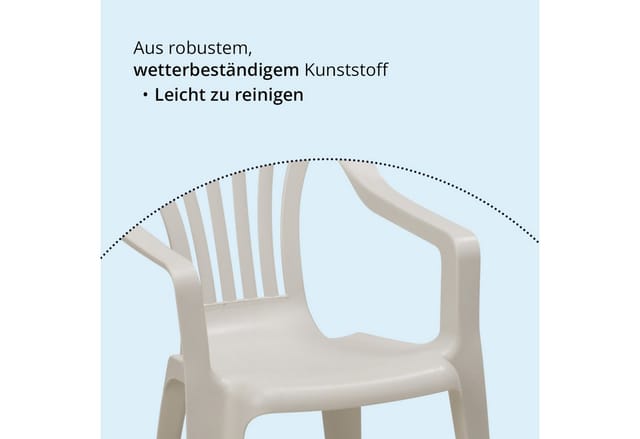 Kinderstuhl, weiß Vollkunststoff, Monoblock, stapelbar