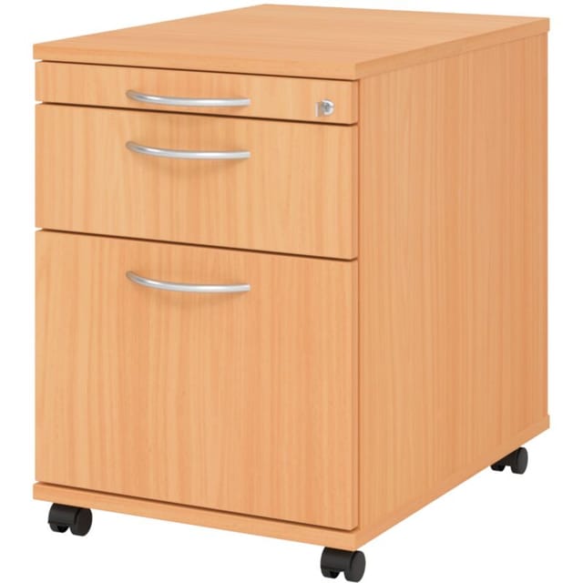 bümö office Rollcontainer - mit Hängeregistratur Buche