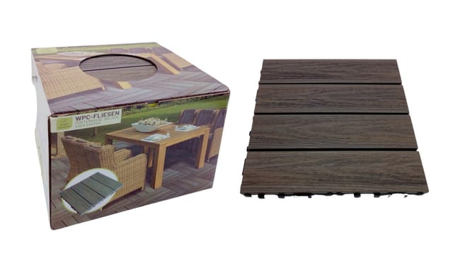 Buri - WPC-Fliesen 0,81m² 30x30cm Holzoptik Bodenfliese Terrassenfliese Balkonfliese