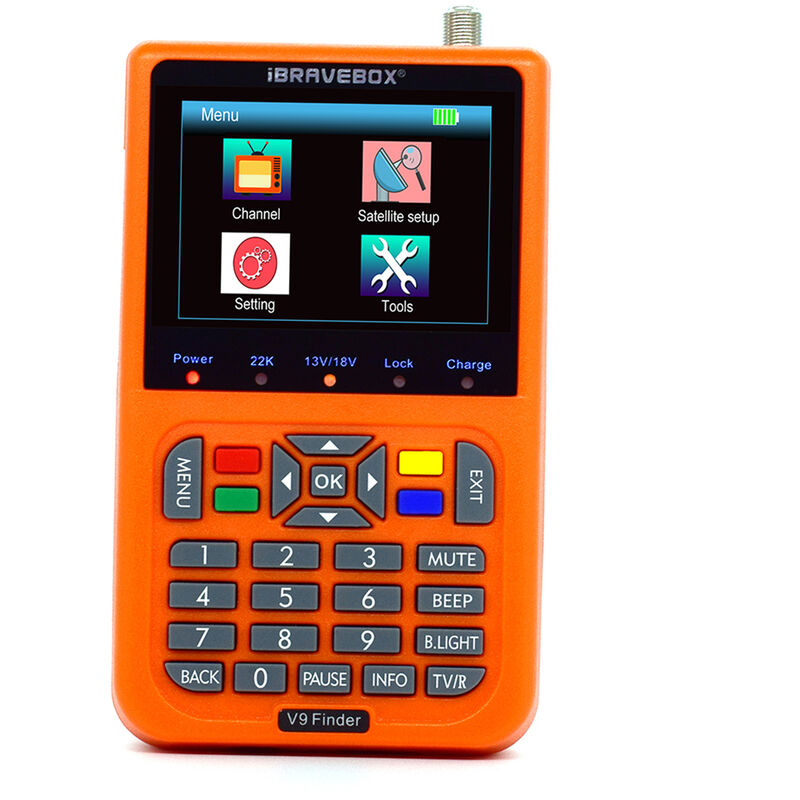 [french Days]v9 Finder Digital Satellite Finder Lcd Satellite Digital Satellite Finder Signal Finder Meter Compteur Satellite Finder 3,5 Pouces Lcd Digital Satellite Display Orange