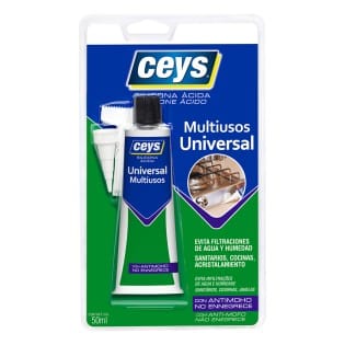 Ceys - Universelles weißes Anti-Schimmel-Silikon Sella 50 ml