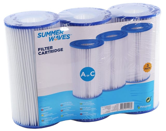 3er-Pack A/C Summer Waves Filterpatronen für Schwimmbad
