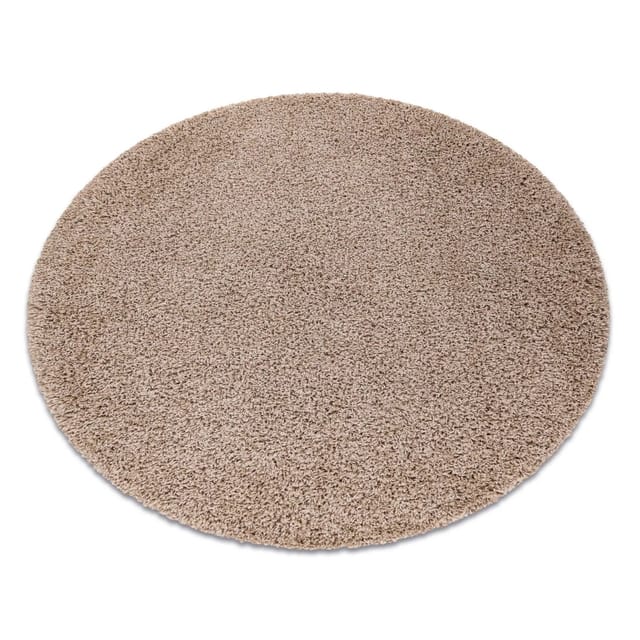 Teppich soffi Kreis shaggy 5cm beige beige rund 80 cm