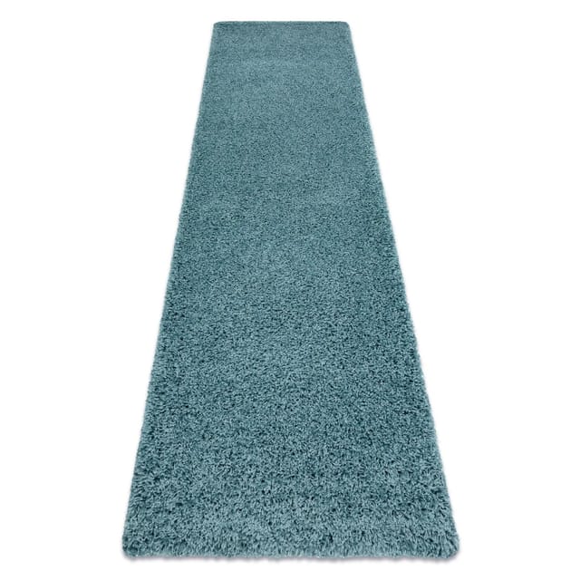 Rugsx - Teppich, Läufer soffi shaggy 5cm blau - in die Küche, Halle, Korridor blue 80x300 cm