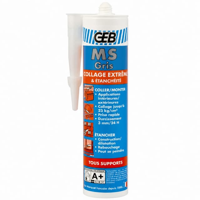 Neutraler Kittkleber MS-Polymer grau, Kartusche 280 ml