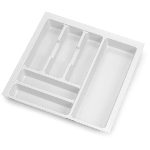 Besteckeinsatz Optima Vertex/Concept, Tiefe 500mm, 16mm Plattenstärke, Modul 500mm, Kunststoff, weiss - Emuca