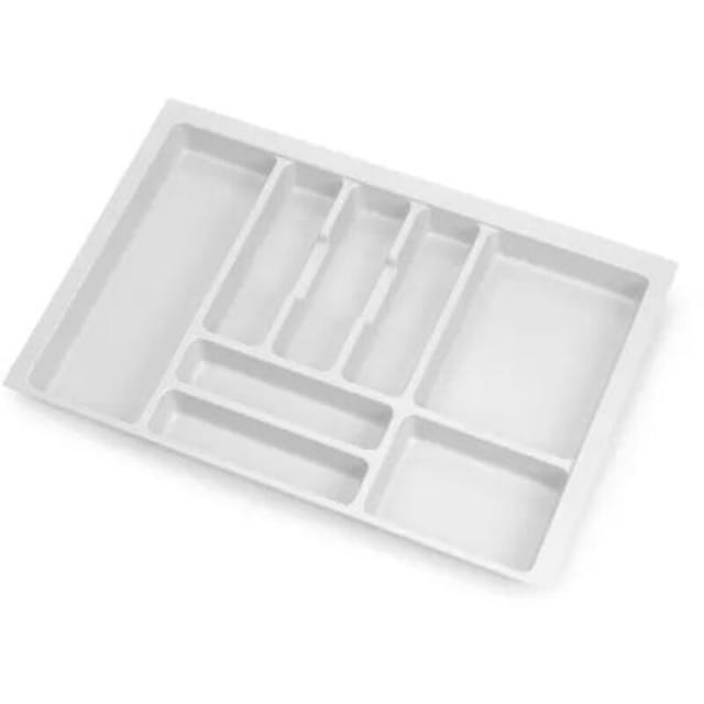 Besteckeinsatz Optima Vertex/Concept, Tiefe 500mm, Plattenstärkenstärke 16mm, Modul 700mm, Kunststoff, weiss - Emuca