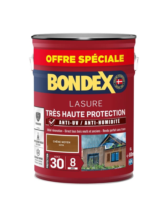 Lasure 8 Jahre Sehr hoher Schutz Satin Kanister 5l + 20 % gratis