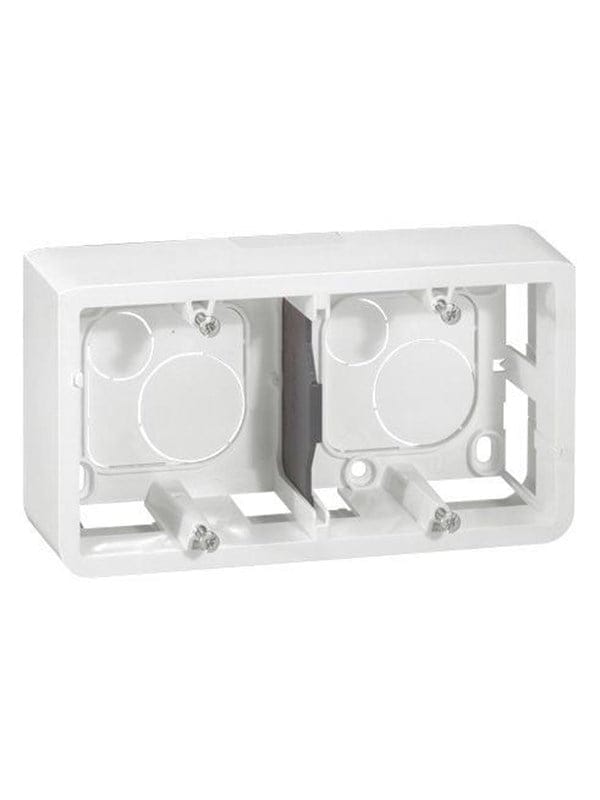 Legrand - Rechteckige Aufputzdose 'Mosaic' für vier oder fünf oder 2x2 IP20/IK02-Module 154x83x40mm aus farbigem Thermoplast