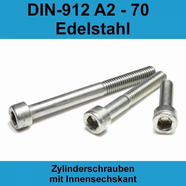 Zylinderschraube din 912 m.Innensechskant m 6 x 8 a 2 (- 70)