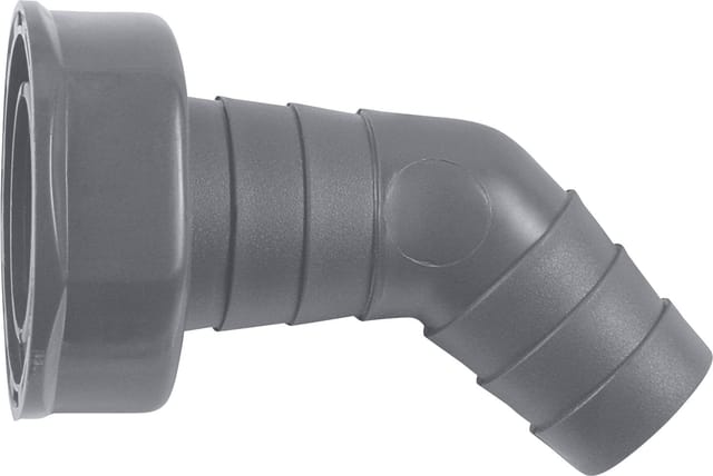 CORNAT Rezyklat Schlauchanschluss - 45° Abzweig - 1 Zoll IG - Ø 21 mm - 23 mm - Hergestellt aus recycelten Kunststoffen, Winkel-Maschinenanschluss,