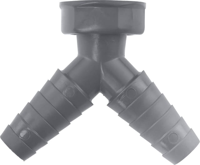 Conmetall - cornat Rezyklat Schlauchanschluss 2-fach - 45° Abzweig - 1 Zoll ig - ø 21 mm - 23 mm - Hergestellt aus recycelten Kunststoffen,