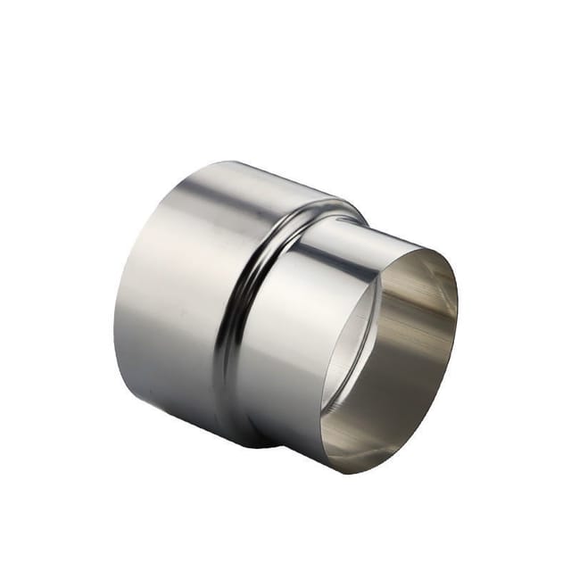 Memkey - Edelstahl-Ofenrohr-Reduzierstück, Rohrverbinder, Schornsteinrohr-Adapter – Ø80 mm/Ø60 mm (1 Stück)