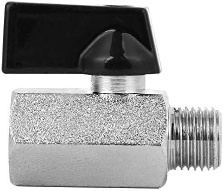 Memkey - 2 Stück Mini Messing Kugelhahn G1/4 Zoll Schleifsandstrahlen Pneumatischer Kugelhahn Luftkompressoren Ventile Zubehör für die industrielle