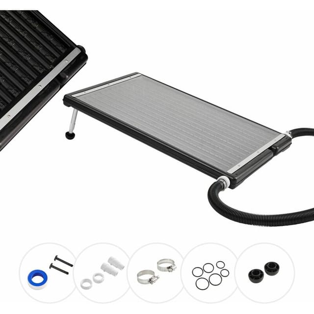 Arebos - Solarkollektor Poolheizung, 110 x 65 x 7,5 cm Solarheizung für Pool, Kapazität bis zu 15 Liter, Durchflussmenge bis zu 10.000 L/h,