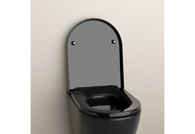 WC-Sitz Bernstein Softclose U1002 Schwarz glänzend mit LED-Beleuchtung