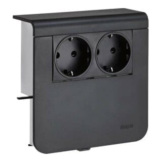 Hager Geräteträger 2 STD SL 20x80 gschwarz SL200809009011