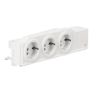 Hager Steckdose,universal,3fach,Hutschiene VZ00AS