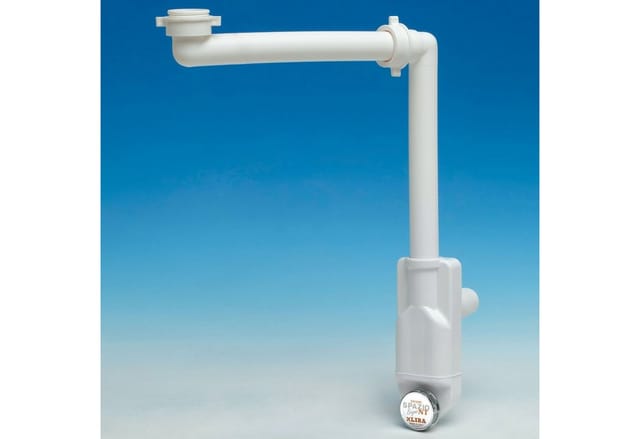 Sotech Raumspar-Siphon mit Revisionsöffnung, 32 - 40 mm, weiß, Raumsparsiphon, Ablaufgarnitur für Küche und Bad