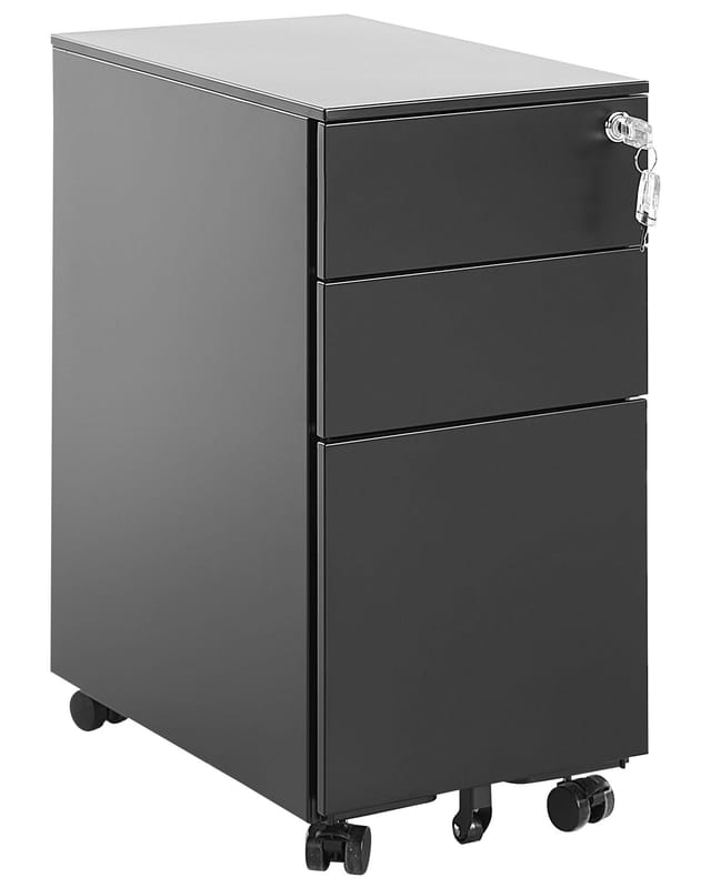 Büroschrank BOLSENA II Metall Schwarz