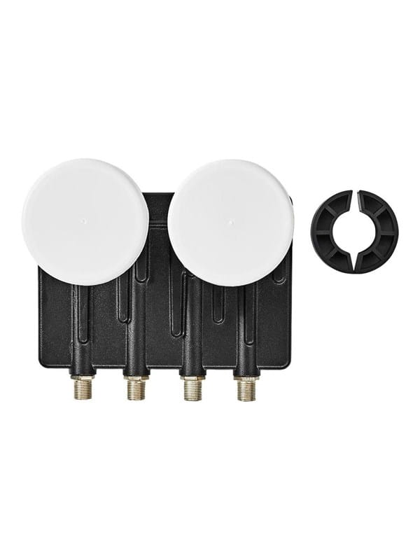 Lnb quad monoblock 60 ausgangsstecker 4x f stecker rauschfaktorbereich 085 db konvertierungsgewinn 52 - 67 db schwarz geeignet fur astra hotbird