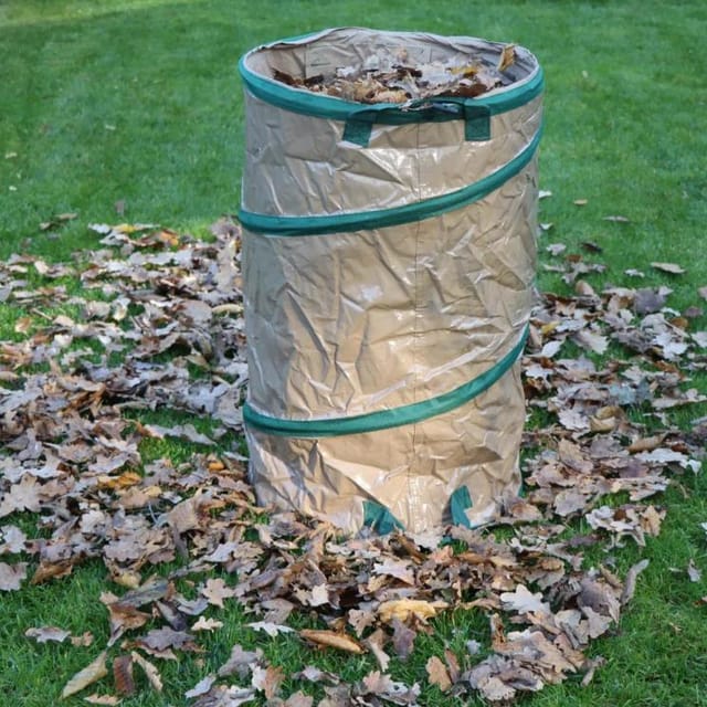 Pop-Up Gartensack 250L, Premium-Gewebe 67x67x71 cm, Springrahmen