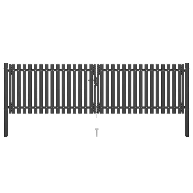 Gartentor Stahl 4x1,25 m Anthrazit Vidaxl