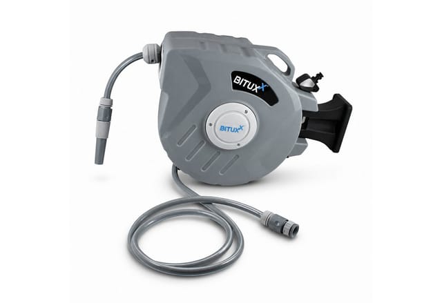 Bituxx - 20 Meter Wand Schlauchtrommel Schlauchaufroller Wasserschlauchaufroller Schlauchbox Automatik (20 m)