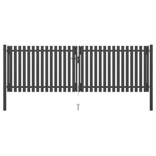 Gartentor Stahl 4x1,5 m Anthrazit Vidaxl