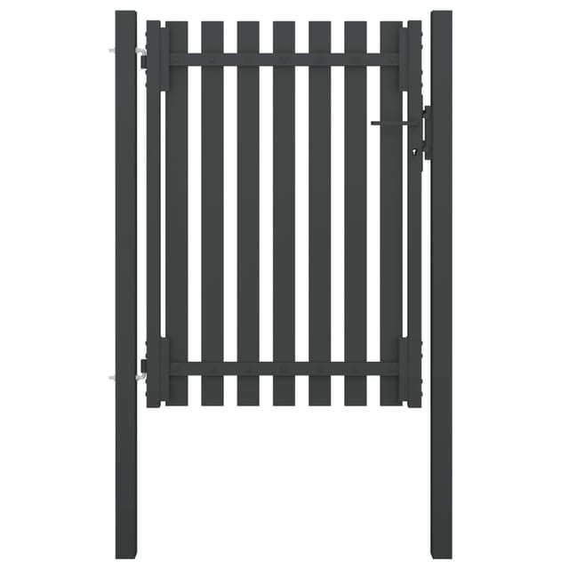 Gartentor Stahl 1x1,7 m Anthrazit vidaXL