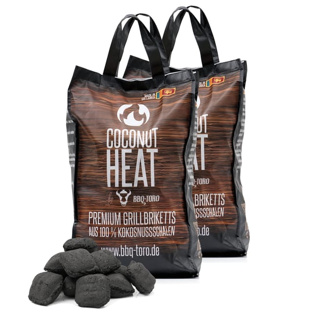 BBQ-Toro Coconut Heat 20 kg Premium Grillbriketts aus 100 % Kokosnuss