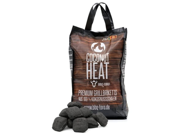 BBQ-Toro Coconut Heat 10 kg Premium Grillbriketts aus 100 % Kokosnuss