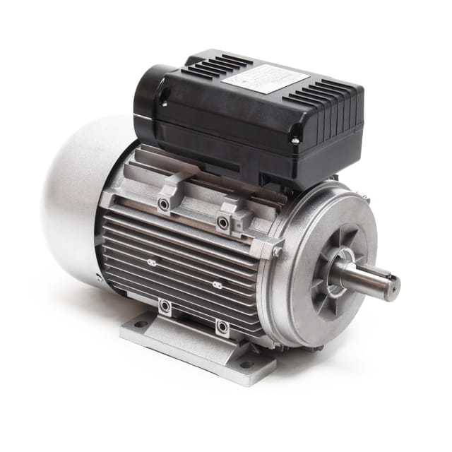 Wiltec - Profi Elektromotor 230 v 1,5 kW (2 ps) 1-phasig 2-polig E-Motor mit Anlaufkondensator 2850 U/min und Kupferwicklung