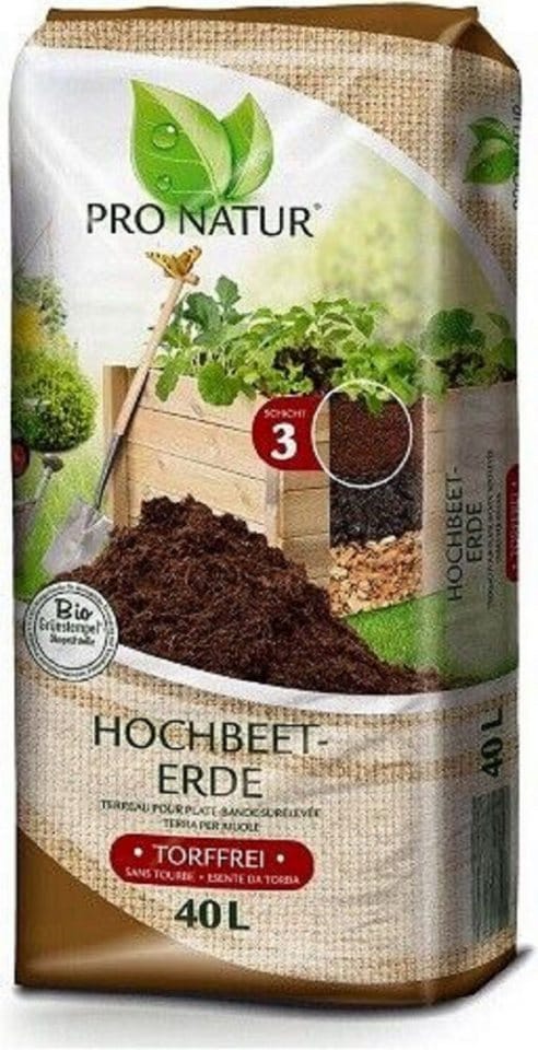 Hochbeet Erde bio Grünstempel Torffrei, 40 Ltr - Pro Natur
