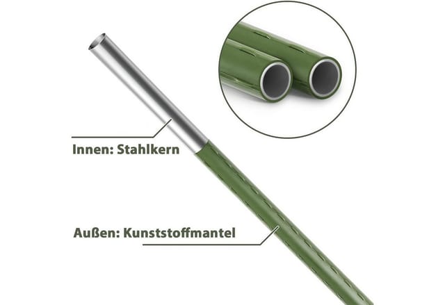 Tomaten-Spiralstäbe Pflanzenstäbe Gartenpflanze Unterstützung, lang 75cm8mm / 20 Stk.