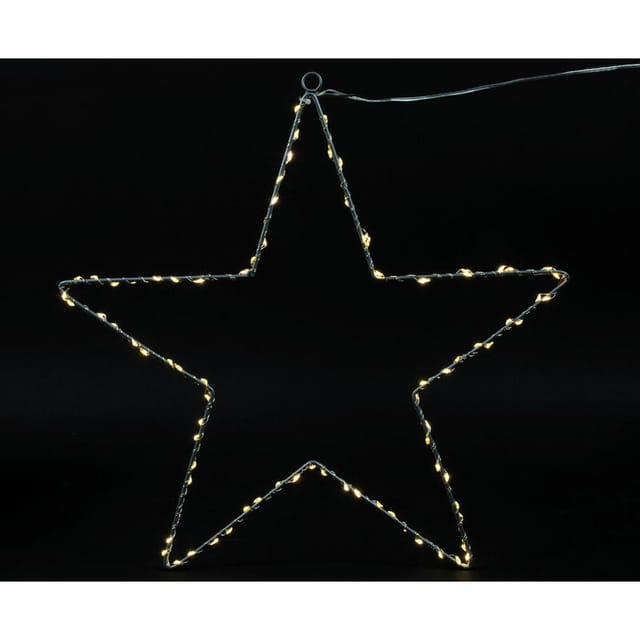 Fensterbild Stern 89 led - warmweiß/mit Timer - Fenster Deko Silhouette beleuchtet Außen