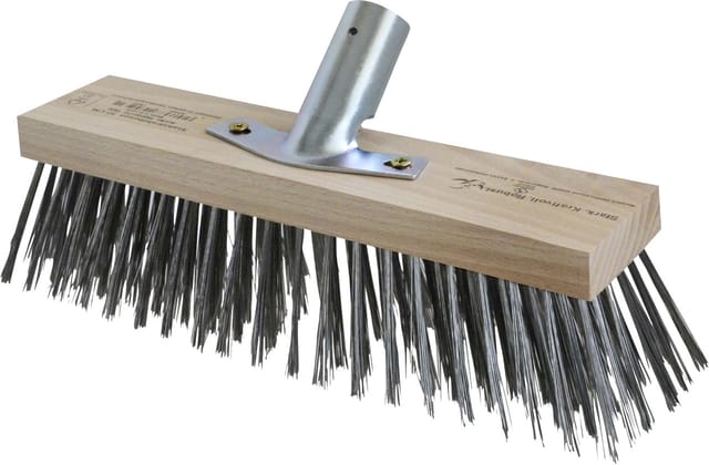Stahldrahtbesen 30 cm mit Metallstielhalter 28 mm - Nespoli