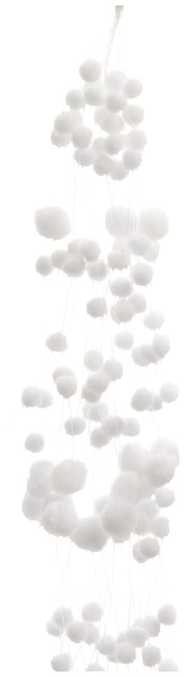 Kaemingk Weihnachtsdeko Schneegirlande Weiß 1,35 Meter - Polyester