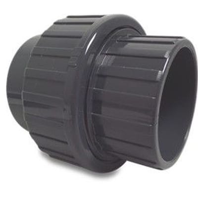 Mega Verschraubung pvc-u 40 mm Klebemuffe 16 bar, grau