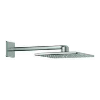 Rainshower SmartActive 310 Cube Kopfbrauseset, Supersteel, 2 Strahlarten, horizontaler Duscharm 430mm, eckige Form - Grohe