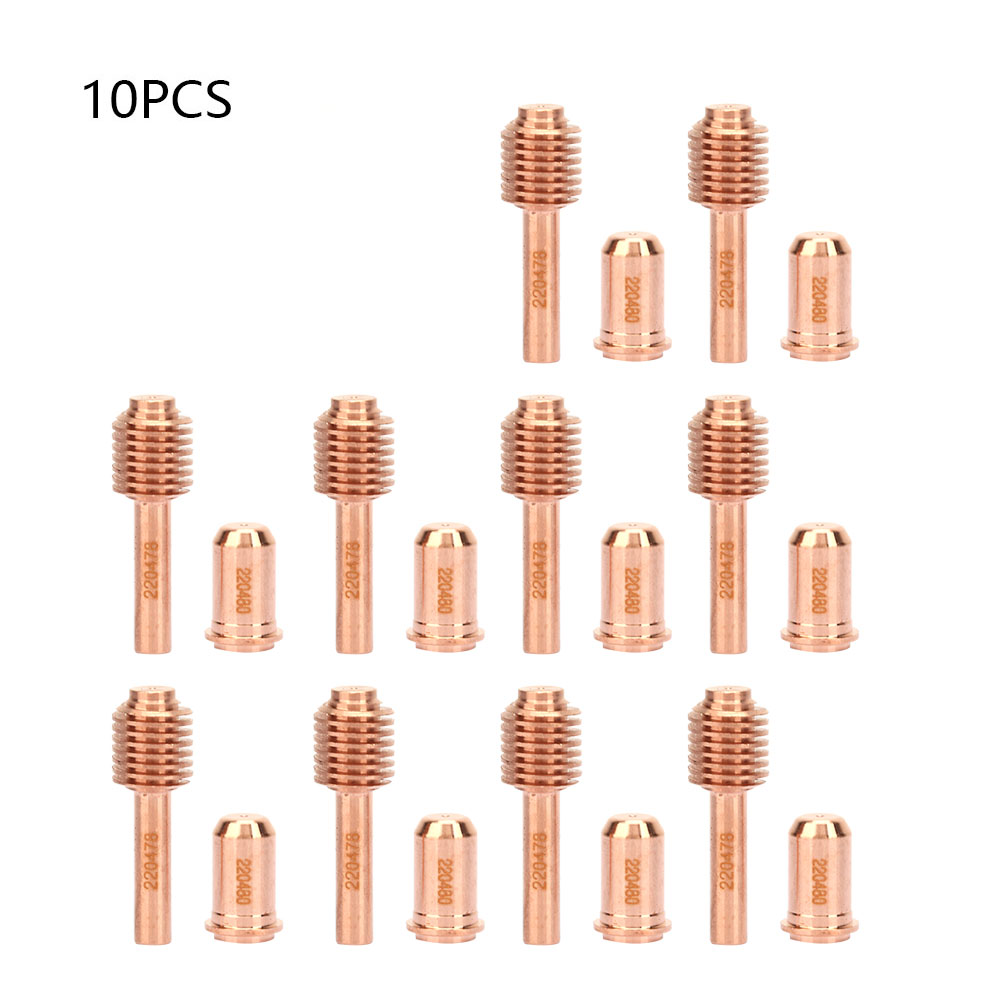 [french Days]électrodes Consommables Pour Découpe Plasma 220478 + 10 Buses 220480, Pointe Pour Découpeur Plasma, 10 Pièces