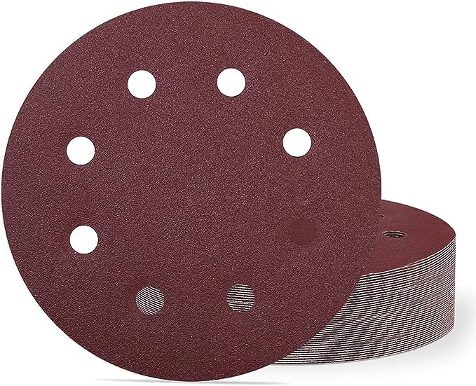 [french Days]lot De 25 Disques Abrasifs 180 Mm Grain 240 180 Mm Papier Abrasif 8 Trous Pour Ponceuse Murale Et De Plafond