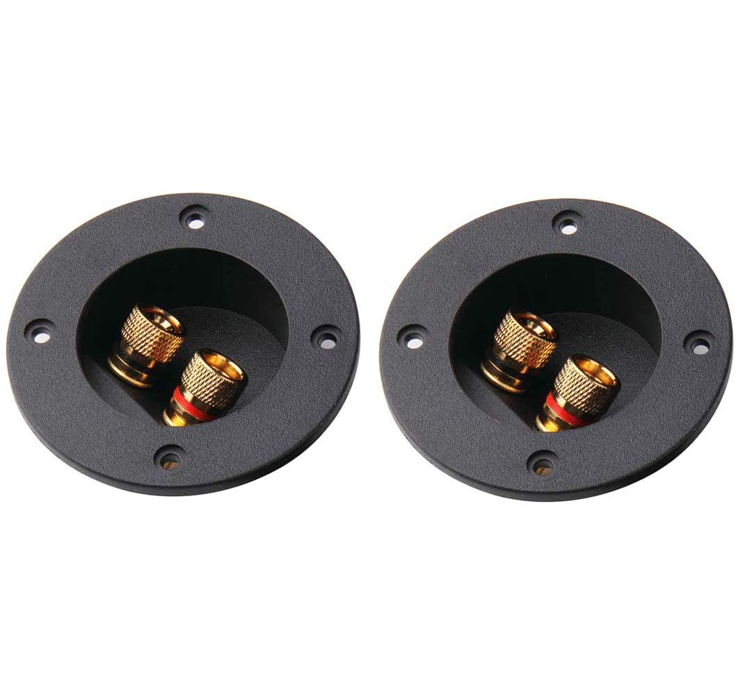 [french Days]bornier Haut Parleur 2 Voies Bornier Enceinte 2pcs Enceinte Terminal Binding Post Pour Subwoofer Fiches Câble Bornes